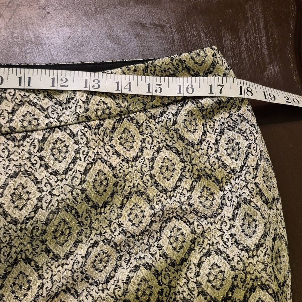 Talbots "Signature"dress Pants.fully Lined. Beautiful Black &gold.(#1661) - Picture 5 of 13